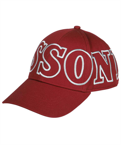Shop Missoni Logo Baseball Cap In Red