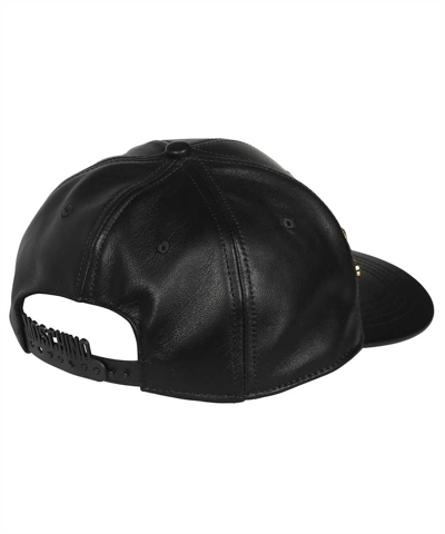 Shop Moschino Logo Baseball Cap In Black