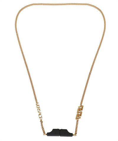 Shop Versace Chain Strap For Wireless Headphones In Black