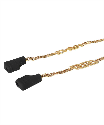 Shop Versace Chain Strap For Wireless Headphones In Black