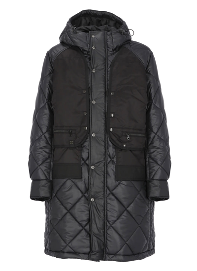 Shop Junya Watanabe Padded And Quilted Coat In Black