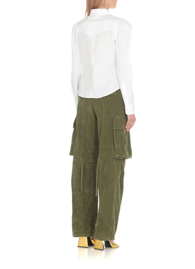 Shop Dsquared2 Curduroy Cargo Trousers In Green