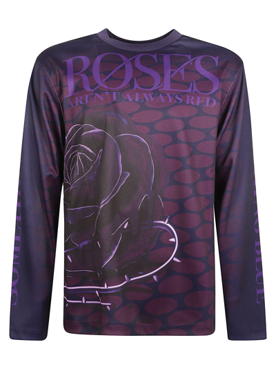 Shop Burberry Roses Jumper In Thistle