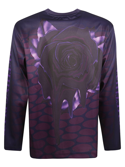 Shop Burberry Roses Jumper In Thistle