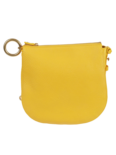 Shop Burberry Knight Lgl Shoulder Bag In Yellow