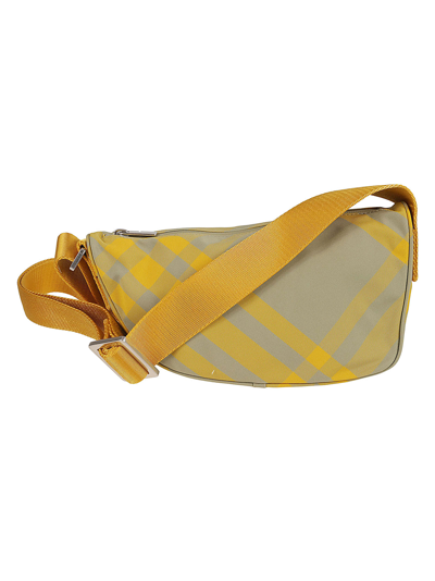 Shop Burberry Shield Shoulder Bag In Hunter