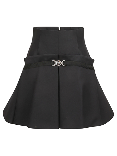 Shop Versace Back Zip Mid-length Skirt In Black