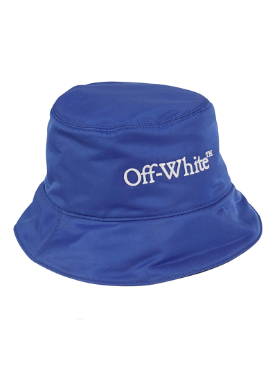 Shop Off-white Reversible Nyl Bookish Hat In Dark Blue