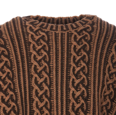 Shop Alanui Riding The Waves Sweater In Brown