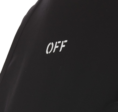 Shop Off-white Logo Laceup Harness Bra In Black
