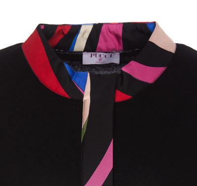 Shop Pucci Marmo Profiles Cardigan In Black