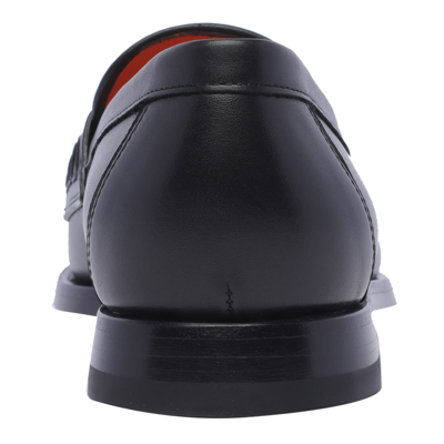 Santoni Flat Shoes In Black