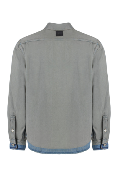 Shop Loewe Denim Shirt In Grey