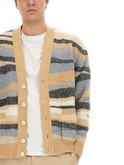 Shop Missoni Wool Cardigan In Multicolor