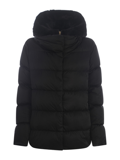 Herno A-shape Down Jacket In Nero