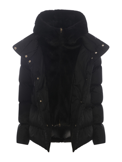 Herno A-shape Down Jacket In Nero