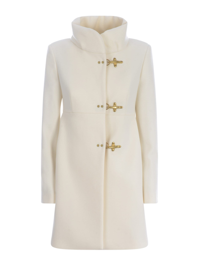 Shop Fay Coat  Romantic In Wool Blend In Crema