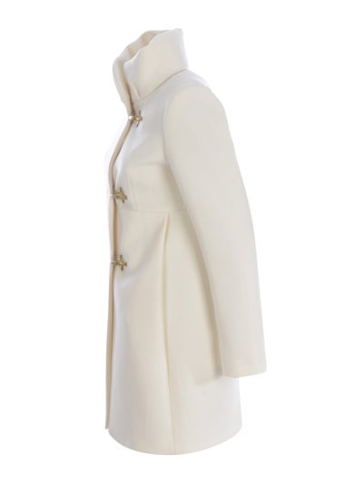 Shop Fay Coat  Romantic In Wool Blend In Crema