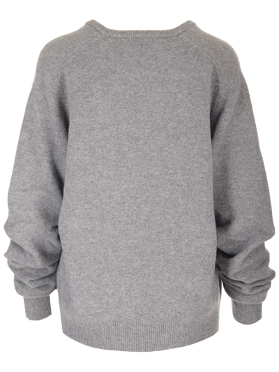 Tory Burch Gathered Sleeves Jumper In Grey