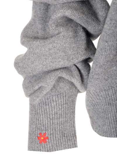 Tory Burch Gathered Sleeves Sweater In Grey