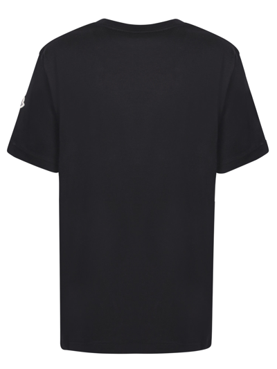 Shop Moncler Logo Short Sleeves Black T-shirt