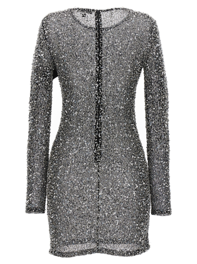Retroféte Emani Embellished Tulle Mini Dress In Black
