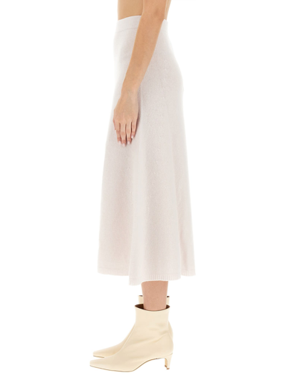 Shop Alysi Midi Skirt In Avorio