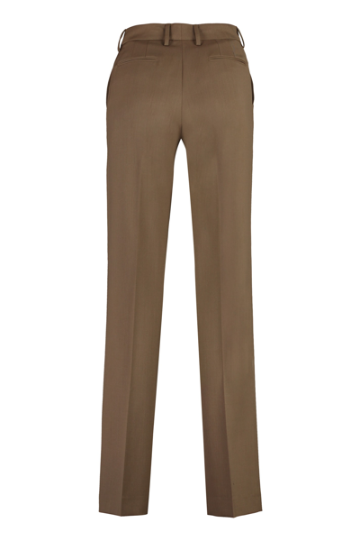 Shop Pt01 Ambra Wool Blend Trousers In Camel