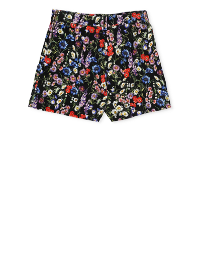 Shop Dolce & Gabbana Velvet Shorts In Multicolor