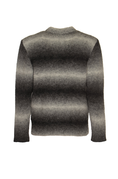 Shop Etudes Studio Round Neck Sweater In Black/grey