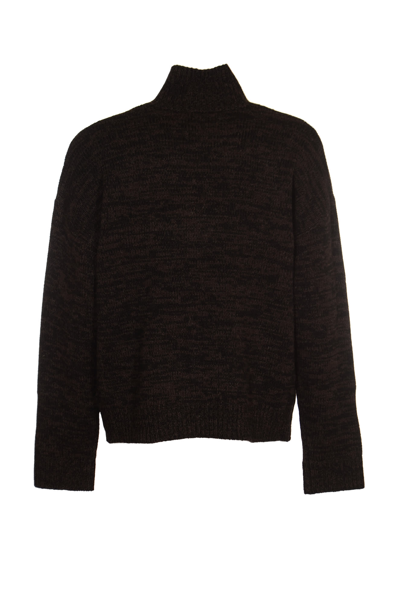 Shop Etudes Studio Quarter Mouline Sweater In Black/brown