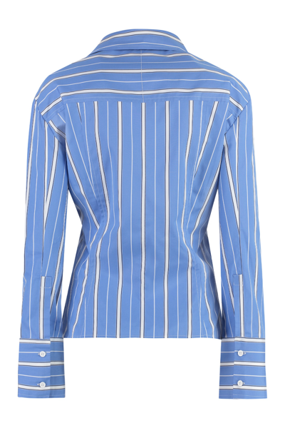 Shop Jacquemus Ruban Striped Shirt In Light Blue