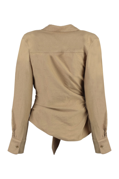Jacquemus Bahia Knot-detail Blouse In Nude