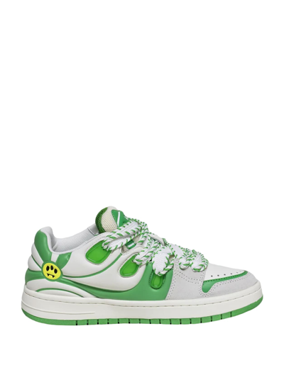 Shop Barrow White And Green Ollie Sneakers In Verde