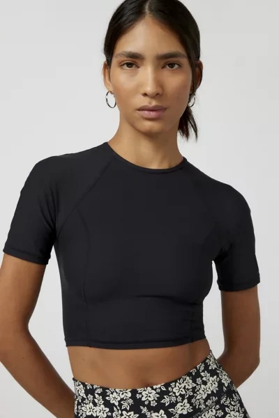 Shop The Upside Kim Cropped Tee Top In Black, Women's At Urban Outfitters
