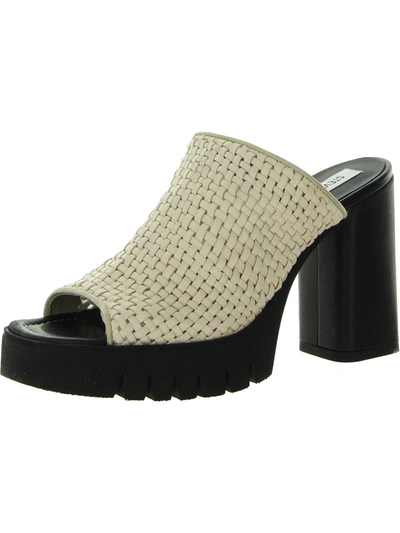 Steve Madden Fayth Womens Leather Slip-on Mule Sandals In Multi