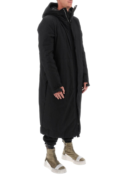 Shop Boris Bidjan Saberi Resin-dyed Cotton Reversible Parka In Black,grey