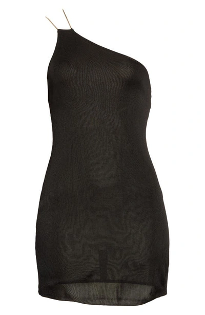Gauge81 Sefrou One-shoulder Body-con Minidress In Black