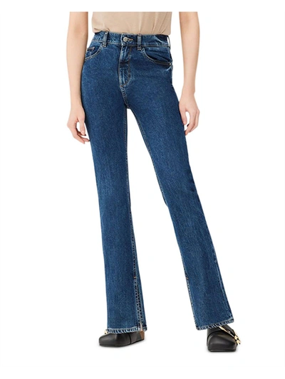 Shop Dl1961 Patti Womens High Rise Vintage Straight Leg Jeans In Blue