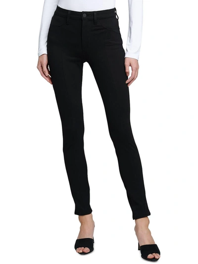 Shop L Agence Joetta Womens High Rise Knit Skinny Pants In Black