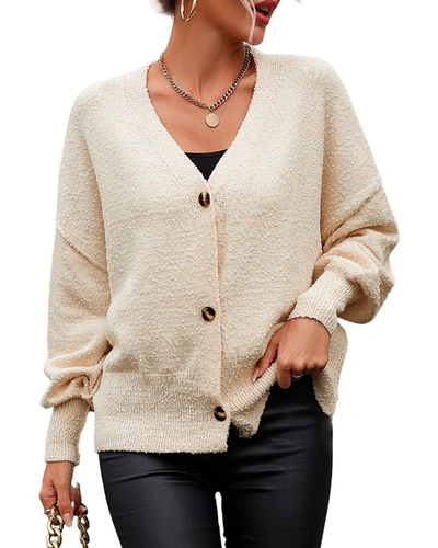 Shop Luna Tuccini Cardigan In Beige