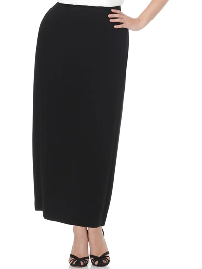 Shop Kasper Plus Womens Skirt Midi Skirt In Black
