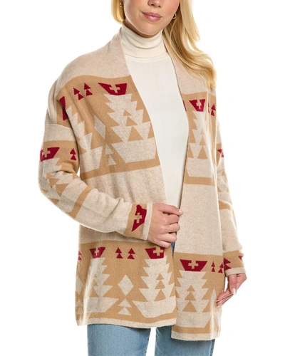 Shop Hannah Rose Southwest Wool & Cashmere-blend Shawl In Brown