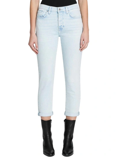 7 For All Mankind Josefina Womens High Rise Slim Fit Boyfriend Jeans In Multi