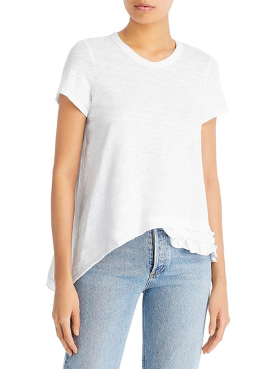 Shop Wilt Womens Slub Asymmetric Pullover Top In White