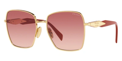 Shop Prada Women's 57mm Sunglasses In Gold