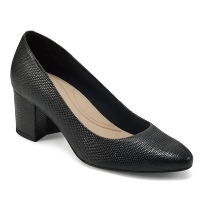 Shop Easy Spirit Cosma Pumps In Black Leather