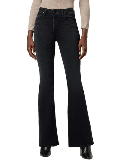 Shop Hudson Holly Womens High Rise Slimming Flare Jeans In Black
