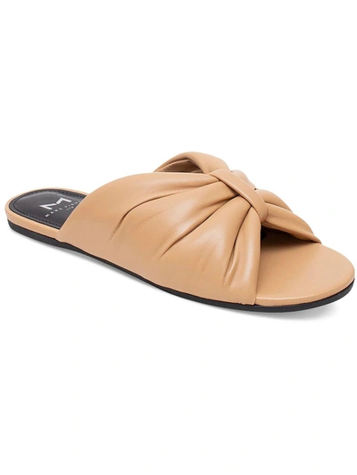 Shop Marc Fisher Ltd Olita Womens Leather Gathered Slide Sandals In Multi