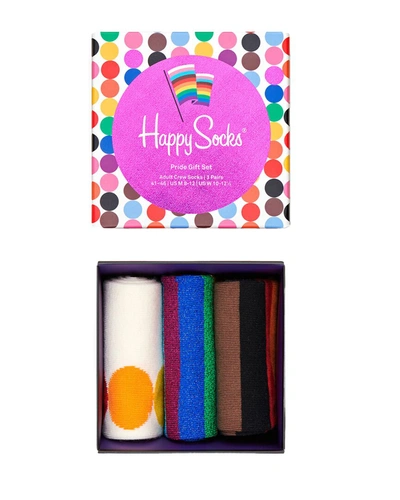 Shop Happy Socks 3pk Pride Socks Gift Set In Multi